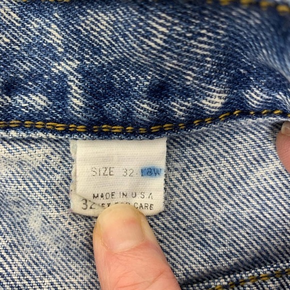 VTG Palmetto's Blue Acid Wash Ultra High-Rise Ankle Zip Mom Denim Jeans Size 32 - Picture 3 of 5